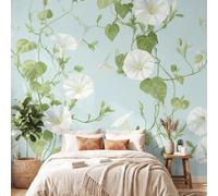Générique Papier Peint Panoramique Floral 250 x 175 cm Poster Murale,Papier Peint Panoramique Intissé Paysage Volubilis Feuille pour Salon Chambre Tête de lit - Décoration Murale