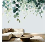 Générique Papier Peint Panoramique Illustration Végétale, Décoration De Lianes Retombantes Poster Mural Papier Peint Pour Salon Chambre D'Enfant Décoration Murale, Gris Clair non tissé 250 x 175 cm