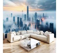 Générique Papier Peint Panoramique Intissé Gratte-ciel 300x210 cm | Papier Peint Moderne Moderne Paysage Urbain Fresque Murale Grand Format, Décoration Salon, Chambre, Bureau, Couloir 1L176