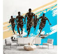 Générique Papier Peint Panoramique Moderne Sport Poster Mural, Football Athlète Papier Peint Intissé Salon Chambre d'Enfant Chambre Canapé TV Fond Décoration - 200 x 140 cm