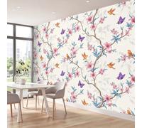 Générique Papier Peint Panoramique Mural Plantes Et Fleurs Oiseau Lis | Grande Chinois Motif Intissé Papier Peint pour Salon Canapé TV Fond Décoration, 150 x 105 cm Artistique Poster
