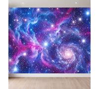 Générique Papier Peint Panoramique Nébuleuse Cosmique Galaxie Poster Mural | Papier Peint Intissé Espace Fantaisie pour Salon Chambre Bureau Canapé TV Fond Décoration, 150 x 105 cm