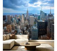 Générique Papier Peint Panoramique Paysage Urbain Skyline 350 x 256 cm Papier Peint Intissé Mural, Gratte-Ciel Urbains Geant Mural, pour Salon restaurant Décoration Murale