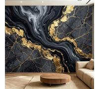 Générique Papier Peint Panoramique Peinture Abstraite Fluide Moderne Poster Mural, Papier Peint Intissé Marbre pour Salon Chambre Bureau Canapé TV Fond Décoration, 150 x 105 cm
