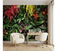 Générique Papier Peint Panoramique Plantes Fougère Feuilles 350 x 256cm - Revêtement Mural Décoration pour Chambre Salon Chambre d'enfant Cuisine Bureau - Design Moderne Frais Jardin Murale