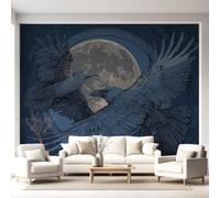 Générique Papier Peint Panoramique Poster Mural, Retro Nordic style Bird Papier Peint Intissé Salon Chambre D'Enfant Chambre Canapé TV Fond Décoration - 250 x 175 cm