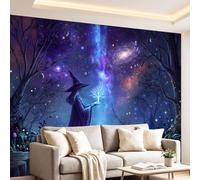 Générique Papier Peint Panoramique Pour Salon, Galaxie Sorcière Jungle Tapisserie Murales, Dark Fantasy Animé Pour Fille, Garçon Décoration Murale Papier Peint Chambre Enfant