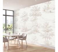 Générique Papier Peint Panoramique Rétro Forêt Montagne Poster Mural | Papier Peint Intissé Français pour Salon Chambre Bureau Canapé TV Fond Décoration, 350 x 256 cm