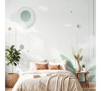 Générique Papier Peint Panoramique Scandinave 250 x 175 cm Poster Murale,Papier Peint Panoramique Intissé Paysage Nuage Botanique pour Salon Chambre Tête de lit - Décoration Murale