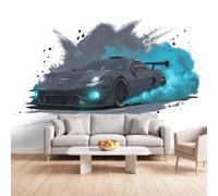 Générique Papier Peint Panoramique Sport Extrême Voiture, Papier Peint | Voiture Course Fresque Murale Intissée - Décoration Murale 250x175 cm pour Salon Chambre Bureau Décor