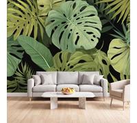 Générique Papier Peint Panoramique Tropical Jungle, Papier Peint | Monstera Feuille Vert Fresque Murale Intissée - Décoration Murale 400x280 cm pour Salon Chambre Bureau Décor