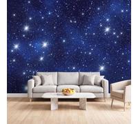 Générique Papier Peint Panoramique Univers Galaxie, Papier Peint | Ciel Étoilé Bleu Foncé Fresque Murale Intissée - Décoration Murale 500x280 cm pour Salon Chambre Bureau Décor
