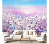 Générique Papier Peint Peinture Romantique Floral, Papiers Peint Intissé Cosmos Prairie de fleurs sauvages, Poster Mural Photo Pour Salon, Chambre, Décor Fond TV 250 x 175 cm