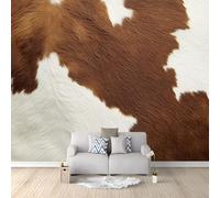 Générique Papier Peint Photo INTISSÉ 250 x 175 cm Mural Photographie Gros Plan Sur Une Peau De Vache. Poster 3D Stickers Muraux, Papier Peint Panoramique Décoration Murale pour Chambre, Salon, Enfant