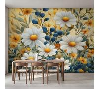 Générique Papier Peint Pivoine Blanche, Intissé Murale 100x70cm