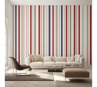 Générique Papier Peint Rayé Modern Intissé, 500 x 350 (L x H) | Papier Peint Panoramique Rayures Verticales, Motif Rayures Décoration Murale, Papiers Peints pour Salon Chambre saf-34