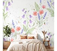 Générique Papier Peint Style Américain, Frais, Vintage Papier Peint Panoramique Floral, Feuilles Pour Salon Chambre Géant Salon, Pour Salon Chambre Décoration Murale