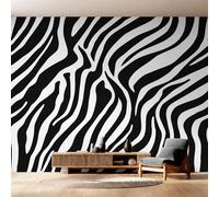 Générique Papier Peint Zèbre, Motif Papier Peint Intissé Panoramique Peau de Zèbre 150x105 Wallpaper Pour Salon Chambre Deco Murale W13