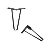 Générique Paquet De 2 Pieds De Meubles De Remplacement en Métal | Construction en métal, avec protecteur de sol en caoutchouc, support stable, for commode, armoire, canapé, table