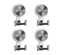 Générique Paquet de 4 crochets à ventouse en plastique robuste, solution de suspension polyvalente pour cuisines, salles de bains, fournitures de bureau et, sans perçage du crochet d ' aspiration