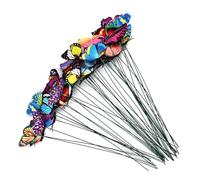 Générique Paquet de 50 Papillons de Fleurs, Ornements de pelouse, Papillons artificiels durables, décorations de Cour pour Ornements de Chemin d ' arrière-Cour, marqueurs de Jardin colorés