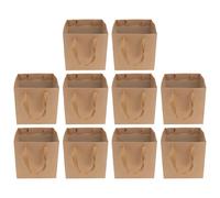 Générique Paquet en Papier Kraft Marron Capacité Modérée Lot de 10 Facile à pour Aliments et Bonbons pour Fête et Emballage