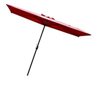 Générique Parasol D'extérieur Demi-rectangulaire 250 x 130 cm, Parasol Mural de Marché avec Manivelle pour Mur, Appartement, Balcon, Terrasse, Véranda(Rouge)