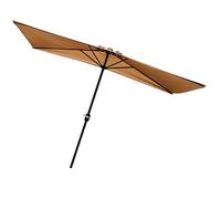 Générique Parasol D'extérieur Demi-rectangulaire 250 x 130 cm, Parasol Mural de Marché avec Manivelle pour Mur, Appartement, Balcon, Terrasse, Véranda(Khaki)