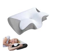 Générique Paris Oreiller SOYA 2.0, Oreiller Ergonomique Cervical, Soutien Cervical 6 Zones, Mémoire De Forme Haute Densité, Soulage Douleurs Cou & épaules (Gris)