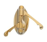Générique Patère Murale Triple en Alliage de Zinc Or, Robuste et Pliable avec Bras Oscillants pour Suspendre Vêtements et Serviettes Salle de Bain ou Placard