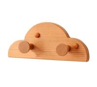 Générique Patères Murales en Bois en Forme de Nuage, Bois Massif, Tiges de 3,8 cm, Décoration pour Chambre d'Enfant et Salle de Bain, 2/3 Crochets(Cherry wood,2 hooks)