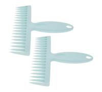 Générique Peigne pour Enlever Poils de Chat en Pp Bleu, Outil de Nettoyage Pratique pour Balai, Design à Dents Anti-poils, Lot de 2 Pièces pour Maison et Bureau
