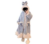 Générique Peignoir De Bain Femme Kimono Robe Voile Coton Microfibre Homme Sport Léger Nid Dabeille Robes Des Femmes Mariée Éponge Coupe Longue Élégant Eponge Serviette Bleu clair #4 XL