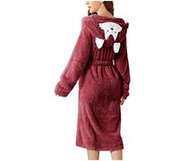 Générique Peignoir De Bain Femme Peignoirs Homme Robe Grande Taille Mariée Spa Épais Avec Ceinture Pour Hommes Sortie Chambre Nid Dabeillepeignoir Dabeille Microfibre Rapide Séchage Eponge Vin-1 M