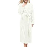 Générique Peignoir de bain unisexe en flanelle éponge de qualité hôtelière et spa pour homme et femme avec ceinture, poches, douche, peignoir doux, serviette