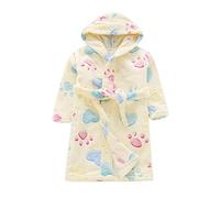 Générique Peignoir Enfant Robe De Chambre Enfant Eponge À Capuche Tissu Éponge Serviette Peignoir De Bain - Sortie De Bain Enfants Vêtement De Détente Avec ceinture Pour la vie quotidienne