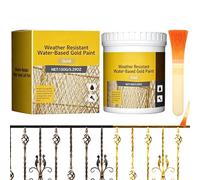 Générique Peinture Métallique Or Anti-Décoloration 150g | Revêtement Doré Hydrofuge Résistant Aux Intempéries | Vernis Brillant Pour Rénovation De Mobilier Bois Artisanat Poterie & Miroir