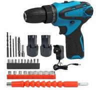 Générique Perceuse visseuse sans fil 12V - 2 batteries 3000mAh - double vitesse 0-380/0-1450 RPM - 25+1 réglages de couple - LED