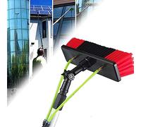 Générique Perche de Nettoyage Extensible de 3 à 12 m avec Brosse de pulvérisation d'eau pour Panneaux solaires, camions et fenêtres - Outil de Nettoyage Multi-usages avec Tige et tête de Brosse