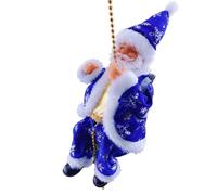 Générique Père Noël à Corde Pendentifs électriques musicaux pour Sapin | Ornements Pour Arbre De Fête Pour ados adultes propriétaires locataires bureau appartement salon Perles d'escalade bleues