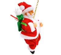 Générique Père Noël à Corde Pendentifs électriques musicaux pour Sapin | Ornements Pour Arbre De Fête Pour ados adultes propriétaires locataires bureau appartement Perles grimpantes en fibre optique
