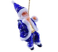 Générique Père Noël Grimpeur | Décor Musical De Noël Suspendable avec Lumière,Pendentif Père pour Cheminée,pour Les Fêtes Adultes Maison Extérieur Porte Jardin Toit Arbre