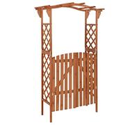 Générique Pergola avec portail 116x40x204 cm Bois de sapin massif,Maison & jardin,Pelouses & jardins,Vie en extérieur,Structures extérieures,Arches, treillages & pergolas de jardin,Brun,10.1 KG,316389