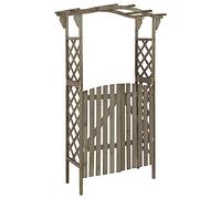 Générique Pergola avec Portail 116x40x204 cm Gris Bois de Sapin Massif,Pelouses & Jardins,Vie en extérieur,Structures extérieures,Arches, treillages & pergolas de Jardin,Gris,10.05 KG,316393