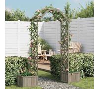 Générique Pergola de Jardin avec jardinière Gris Bois pin Massif,316392
