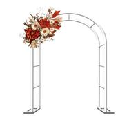 Générique Pergola Jardin Fer forgé Tonnelle Arche de Jardin Exterieur, pour Plantes Grimpantes, Décoration Arche de Mariage, 80cm 140cm 180cm 200cm 240cm 280cm 300cm 350cm(Blanc,W200 X H230cm)