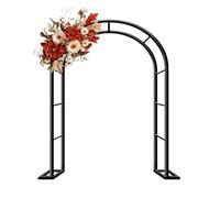 Générique Pergola Jardin Fer forgé Tonnelle Arche de Jardin Exterieur, pour Plantes Grimpantes, Décoration Arche de Mariage, 80cm 140cm 180cm 200cm 240cm 280cm 300cm 350cm(Noir,W140 X H230cm)