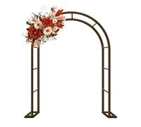 Générique Pergola Jardin Fer forgé Tonnelle Arche de Jardin Exterieur, pour Plantes Grimpantes, Décoration Arche de Mariage, 80cm 140cm 180cm 200cm 240cm 280cm 300cm 350cm(Brun,W80 X H220cm)