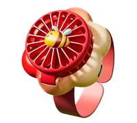 Générique Personal Fan - ABS+PP 19.5x6x4cm, Wearable Flower Watch Fan, Rechargeable Mini Fans | LED Light Cooling Fans, Hands Free Cooling Device, Travel Beach Camping School Use
