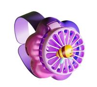 Générique Personal Fan - ABS+PP 19.5x6x4cm, Wearable Flower Watch Fan, Rechargeable Mini Fans | LED Light Cooling Fans, Hands Free Cooling Device, Travel Beach Camping School Use